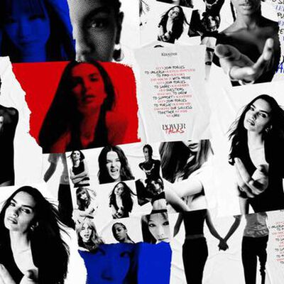Kerastase's Power Talks moodboard with pictures of different models, and the brand manifesto