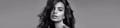 A model with luscious hair with a black and white effect
