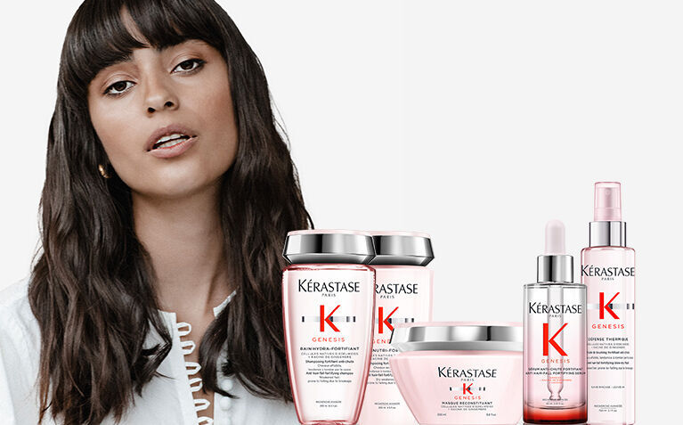 Kerastase Genesis model with anti-hair fall products