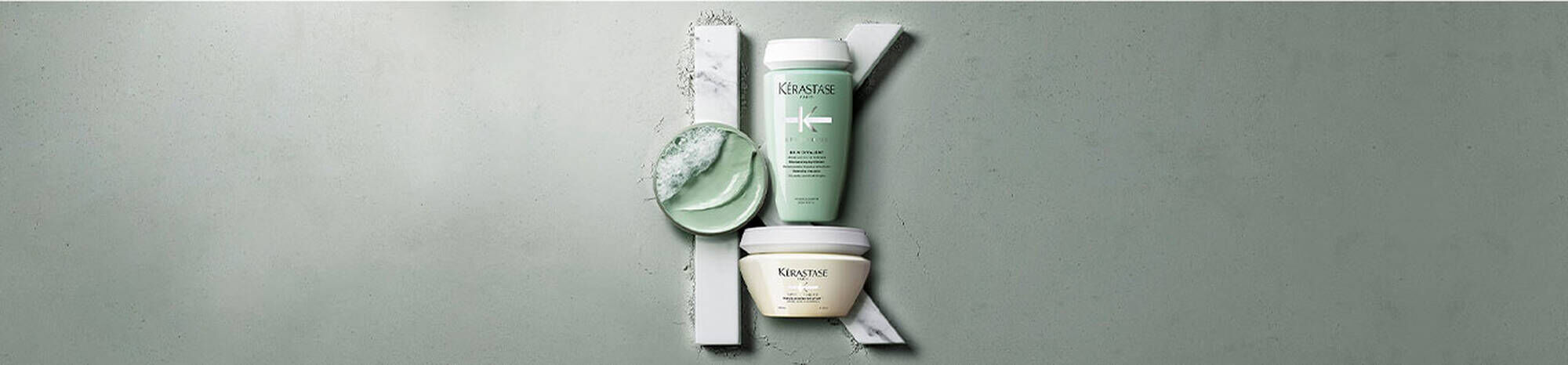 Kerastase Specifique Collection on sage background