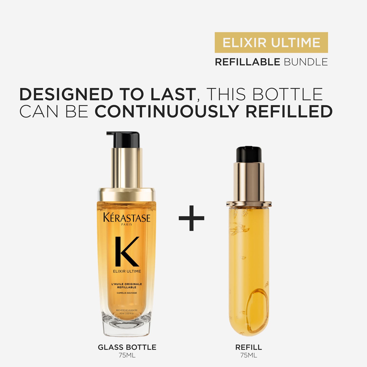 L’HUILE ORIGINALE REFILLABLE HAIR OIL DUO