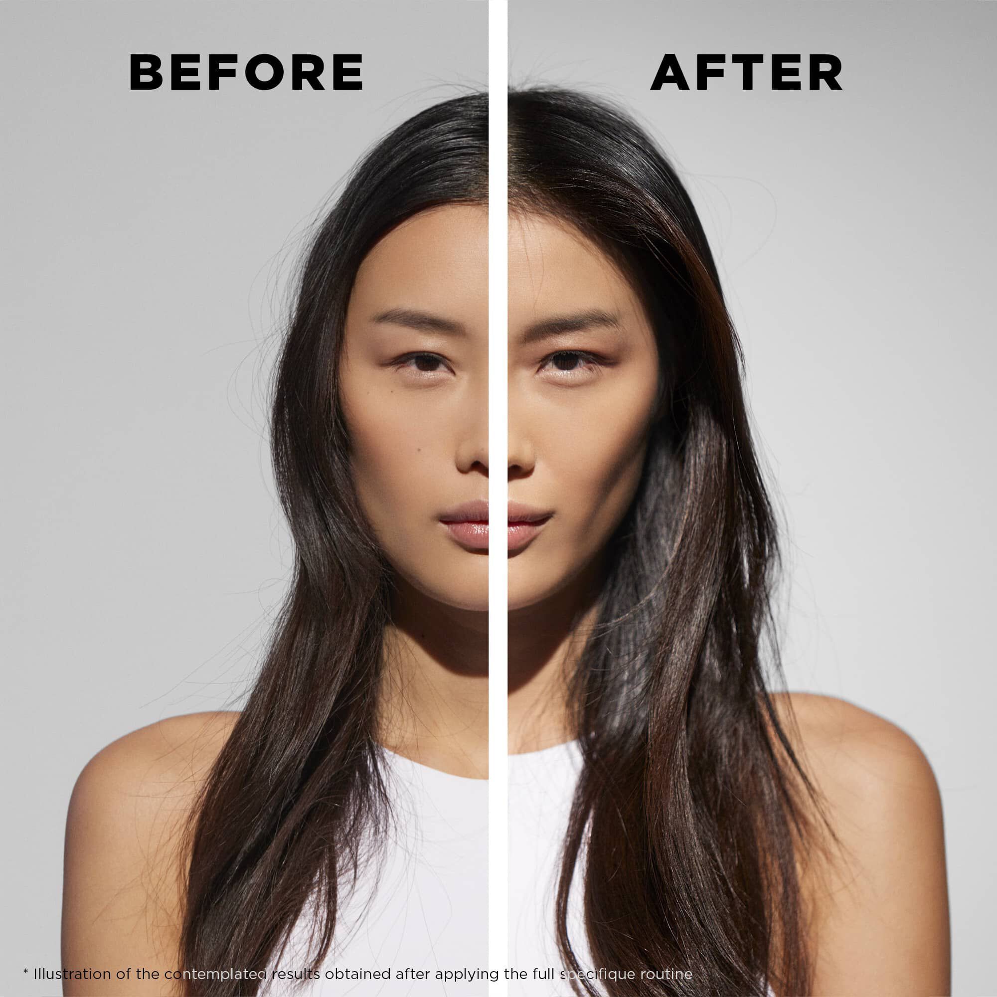 Kerastase Masque Rehydratant Specifique Treatment for balanced scalp before and after