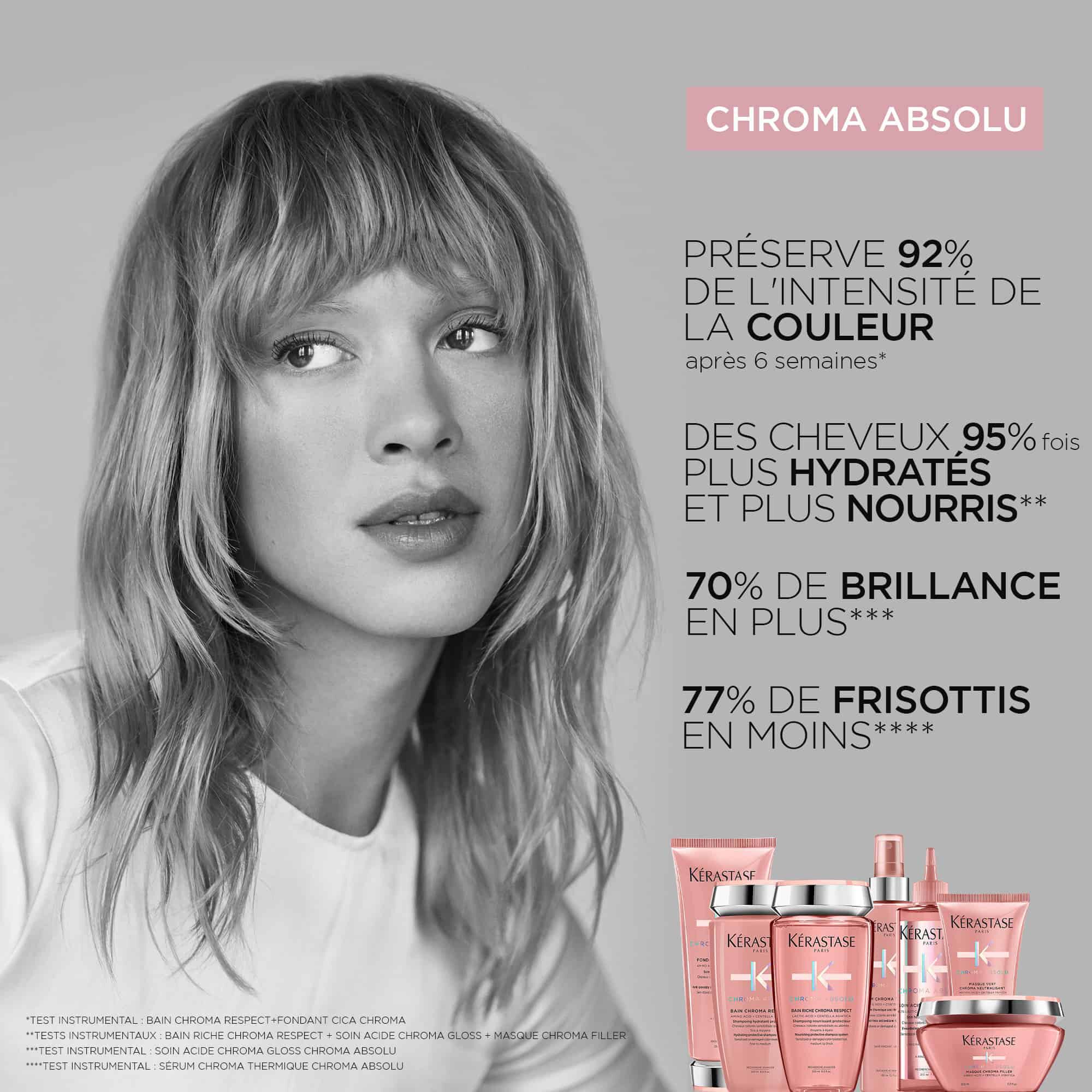 Kerastase Fondant Cica Chroma Chroma Absolu Shampoing pour cheveux colores resultats visibles