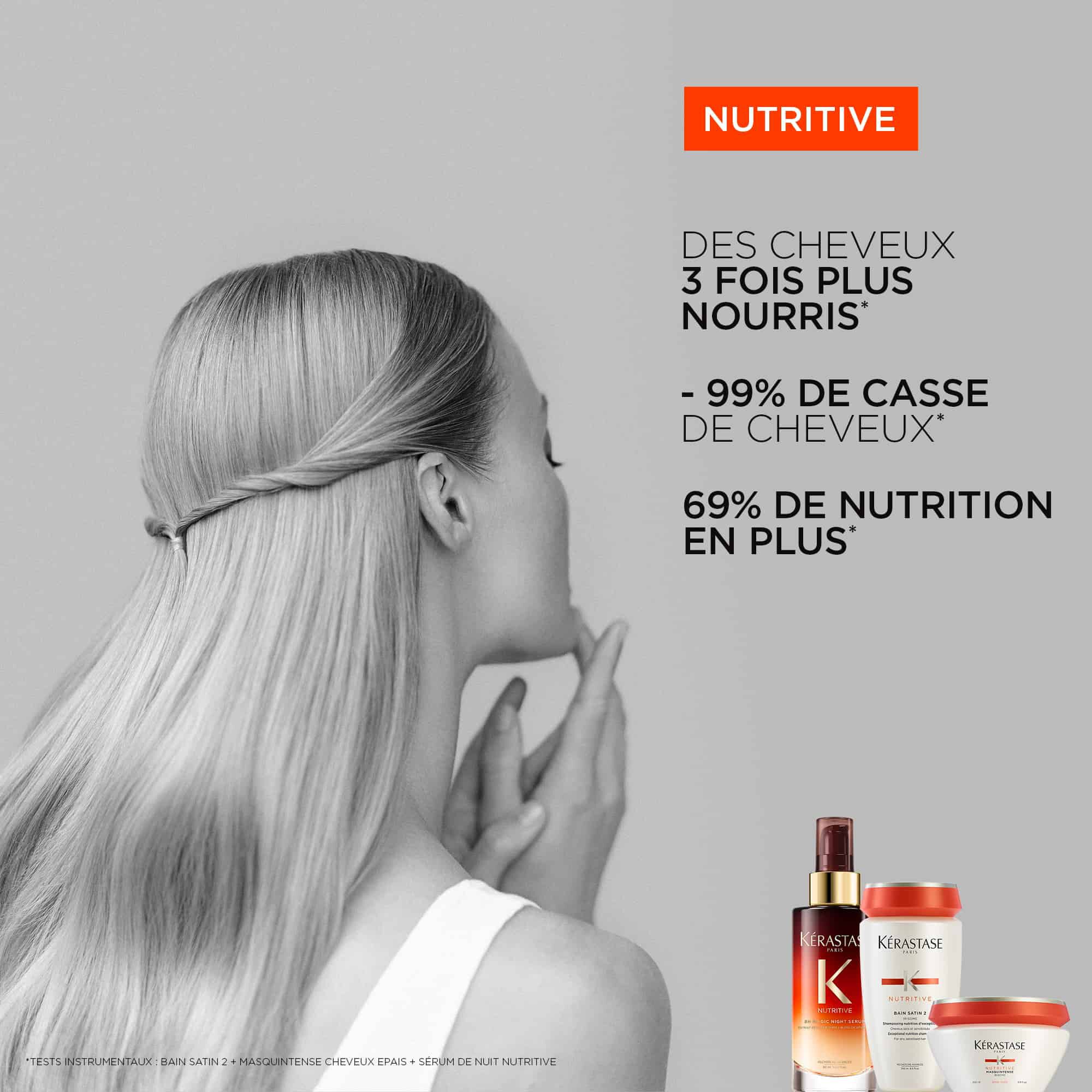 Kerastase Bain Satin 1 Nutritive Shampoing pour les cheveux secs a normaux resultats visibles