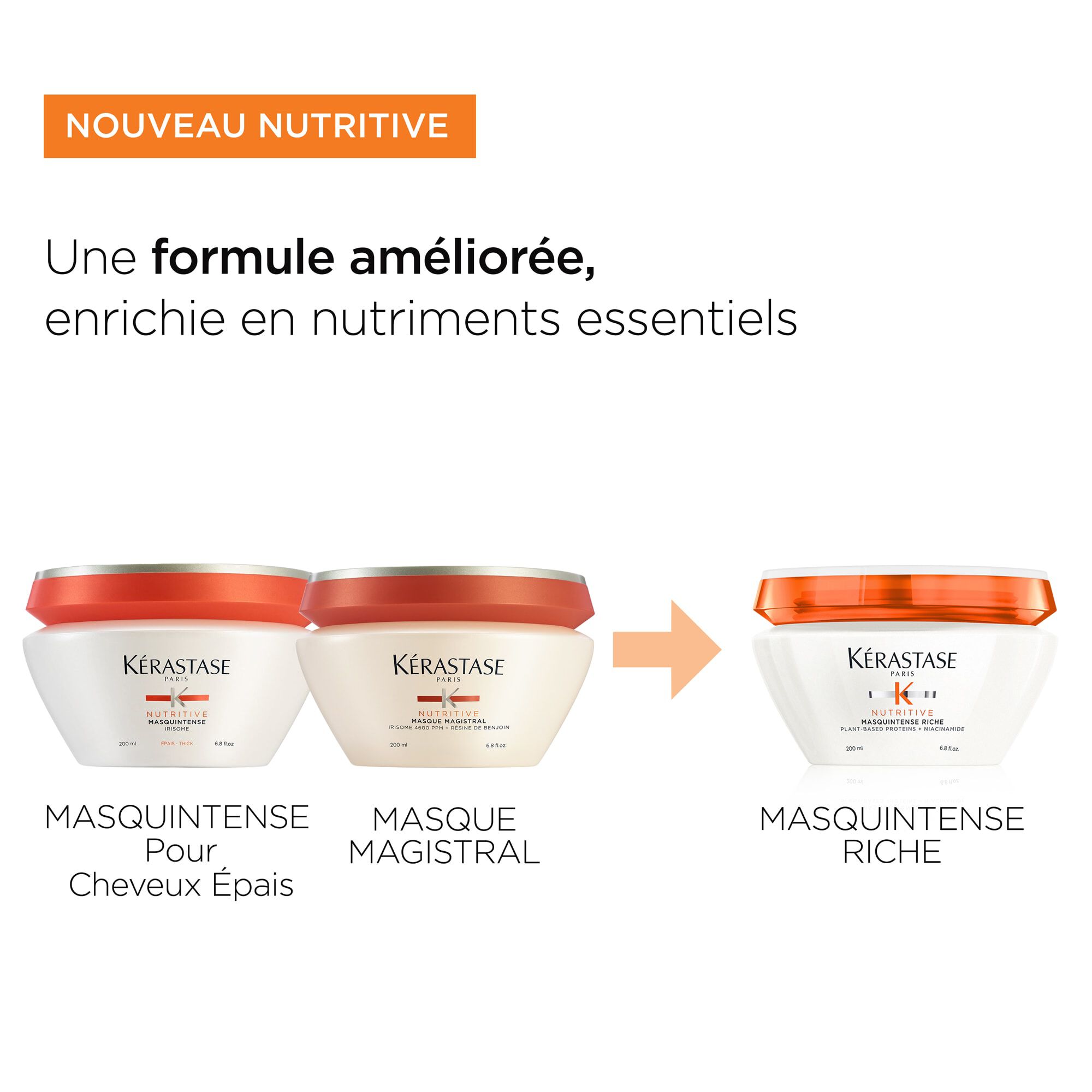 Nutritive Masquintense Riche pour cheveux epais