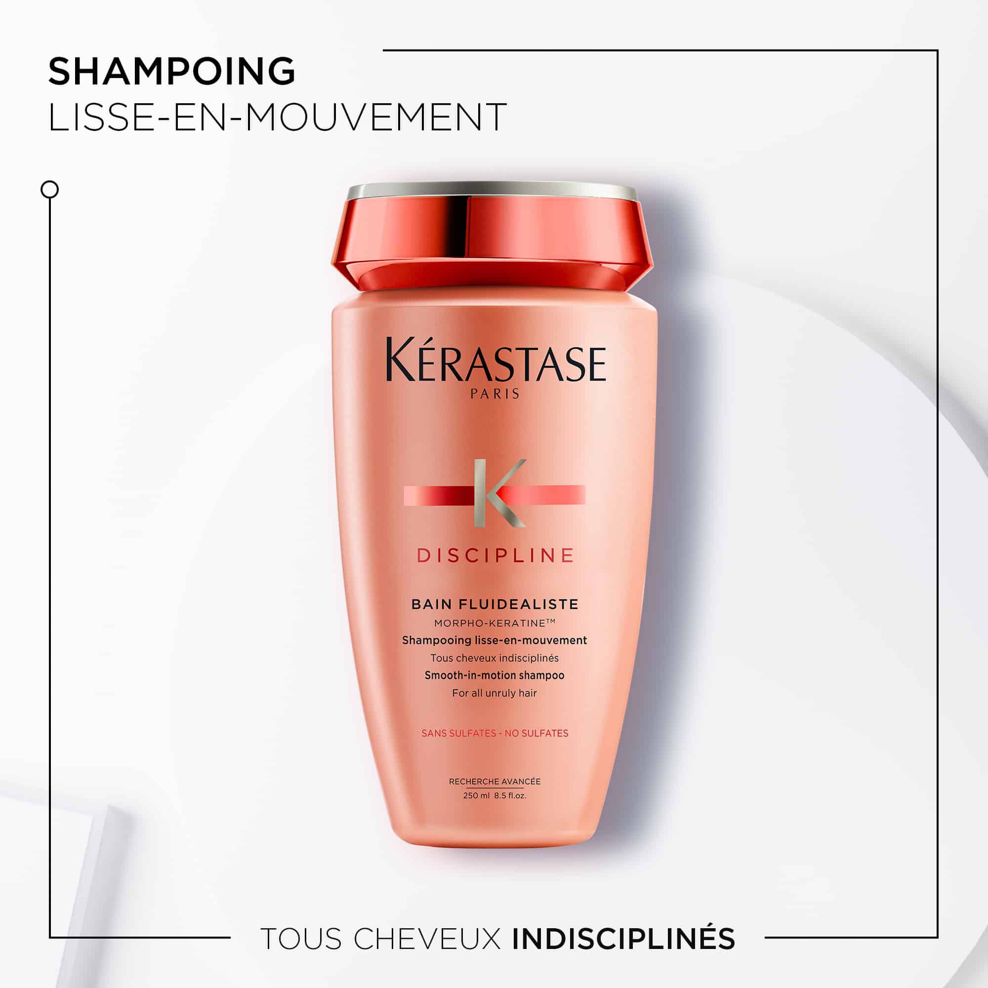 Kerastase Bain Fluidealiste Sulfate Free Discipline Shampoing pour les cheveux indisciplines benefices