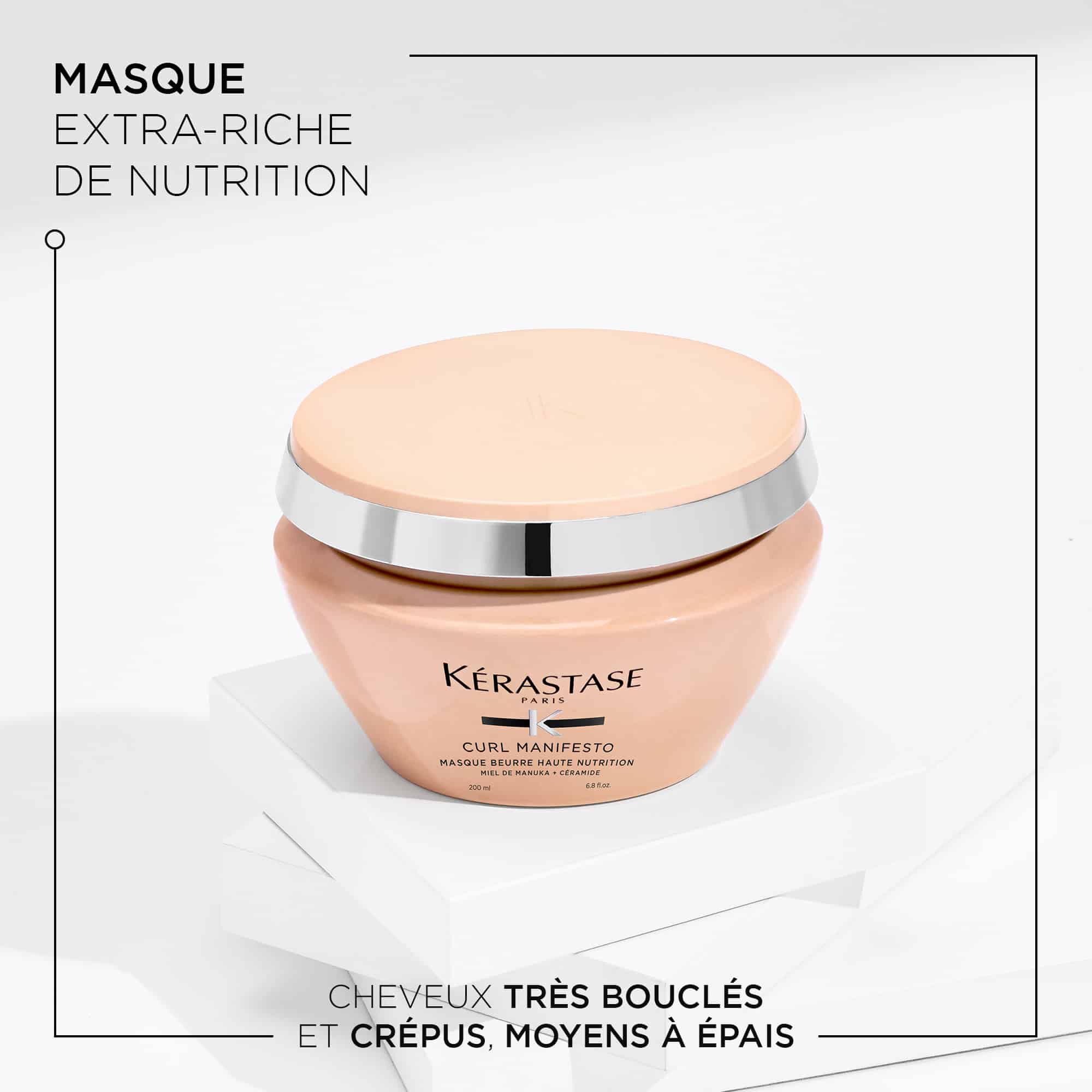 Kerastase Masque Beurre Haute Nutrition Curl Manifesto Revitalisant pour cheveux boucles benefices