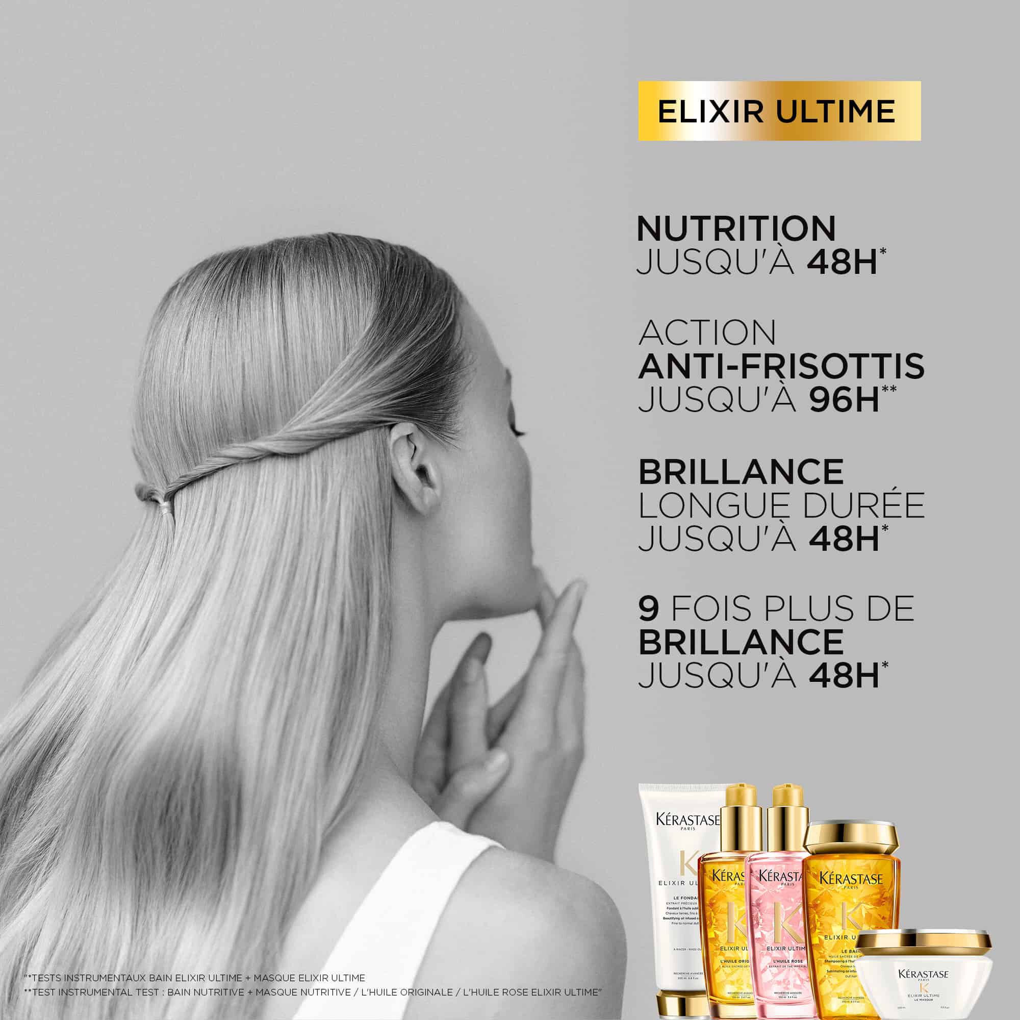 Kerastase Le fondant Elixir Ultime Revitalisant pour les cheveux ternes resultats visibles