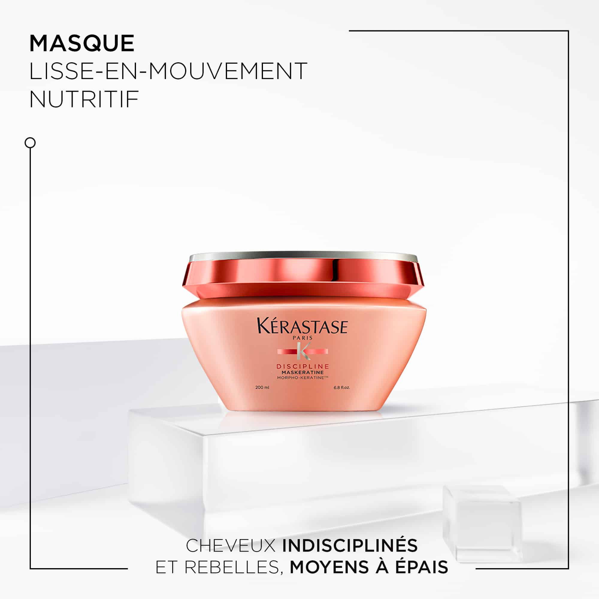 Kerastase Maskeratine Discipline traitement capillaire pour les cheveux indisciplines benefices