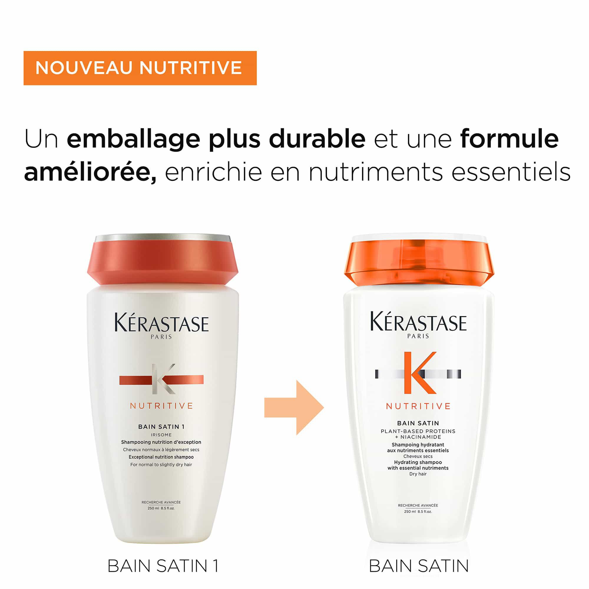 Kerastase Shampoing Nutritive Bain Satin pour Cheveux Secs Migration du Produit