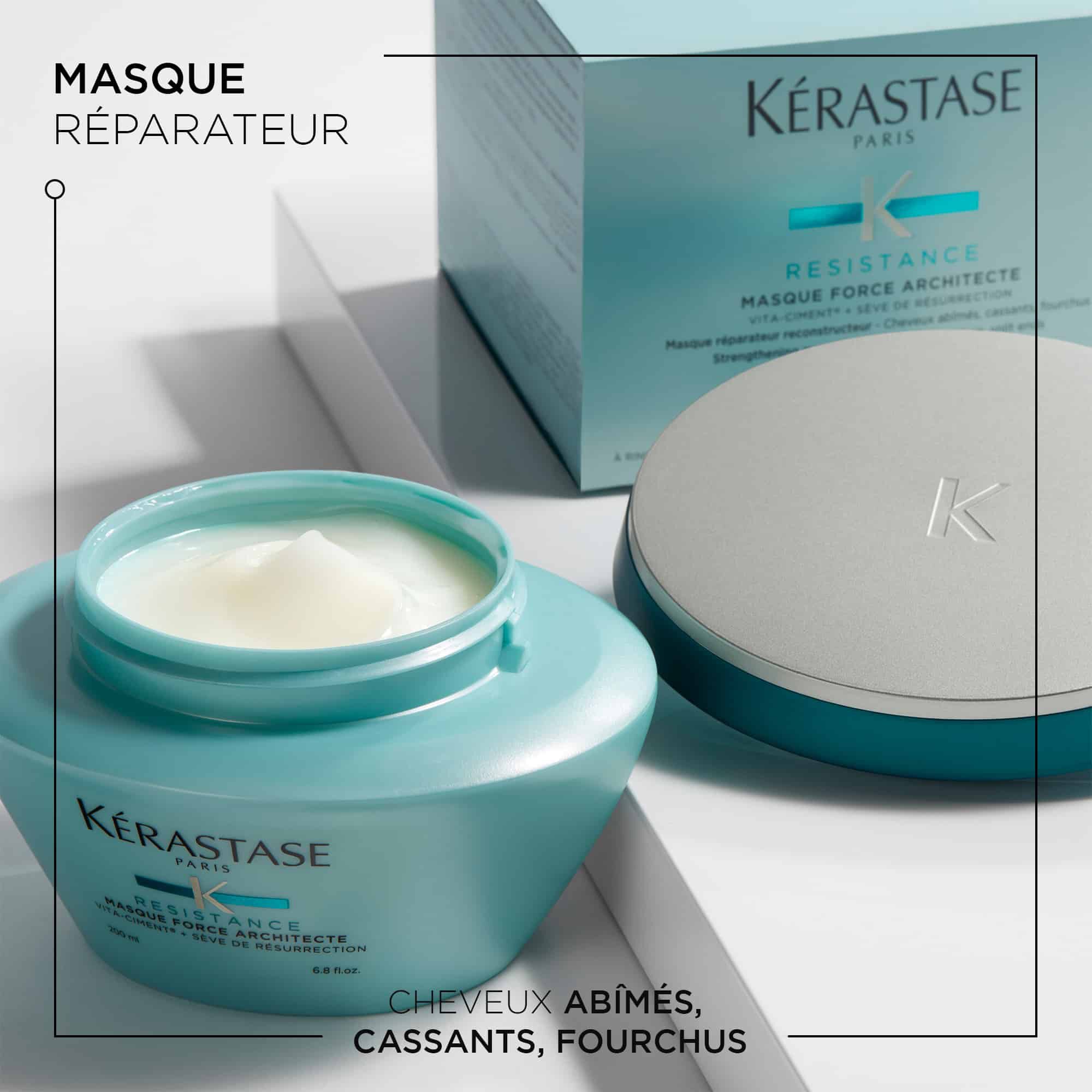 Kerastase Masque Force Architecte Resistance Traitement pour les cheveux cassants benefices
