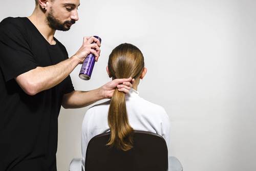 Wrapped Chignon hairstyle tutorial step 3