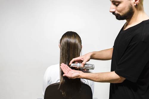 Wrapped Chignon hairstyle tutorial step 1