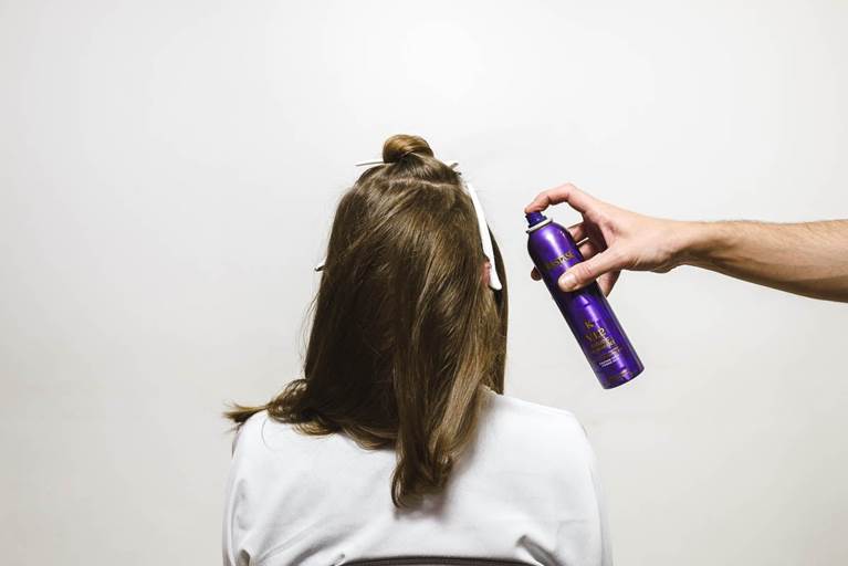 Deconstructed French Twist hairstyle tutorial step 3