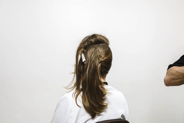 Deconstructed French Twist hairstyle tutorial step 6