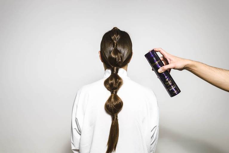 Bandage ponytail hairstyle tutorial step 8