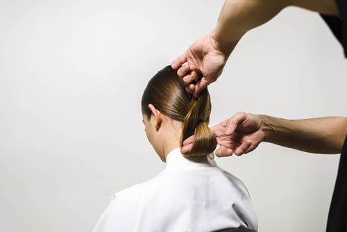 Wrapped Chignon hairstyle tutorial step 7