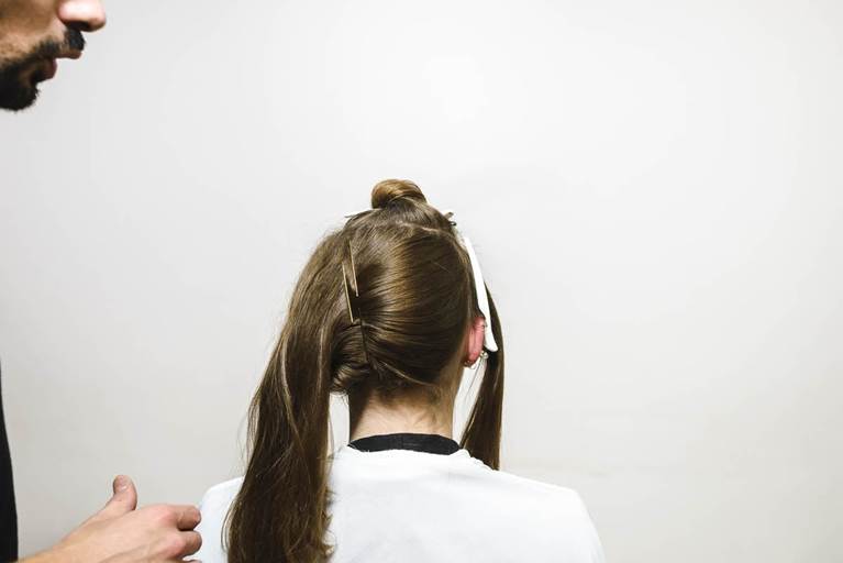 Deconstructed French Twist hairstyle tutorial step 4